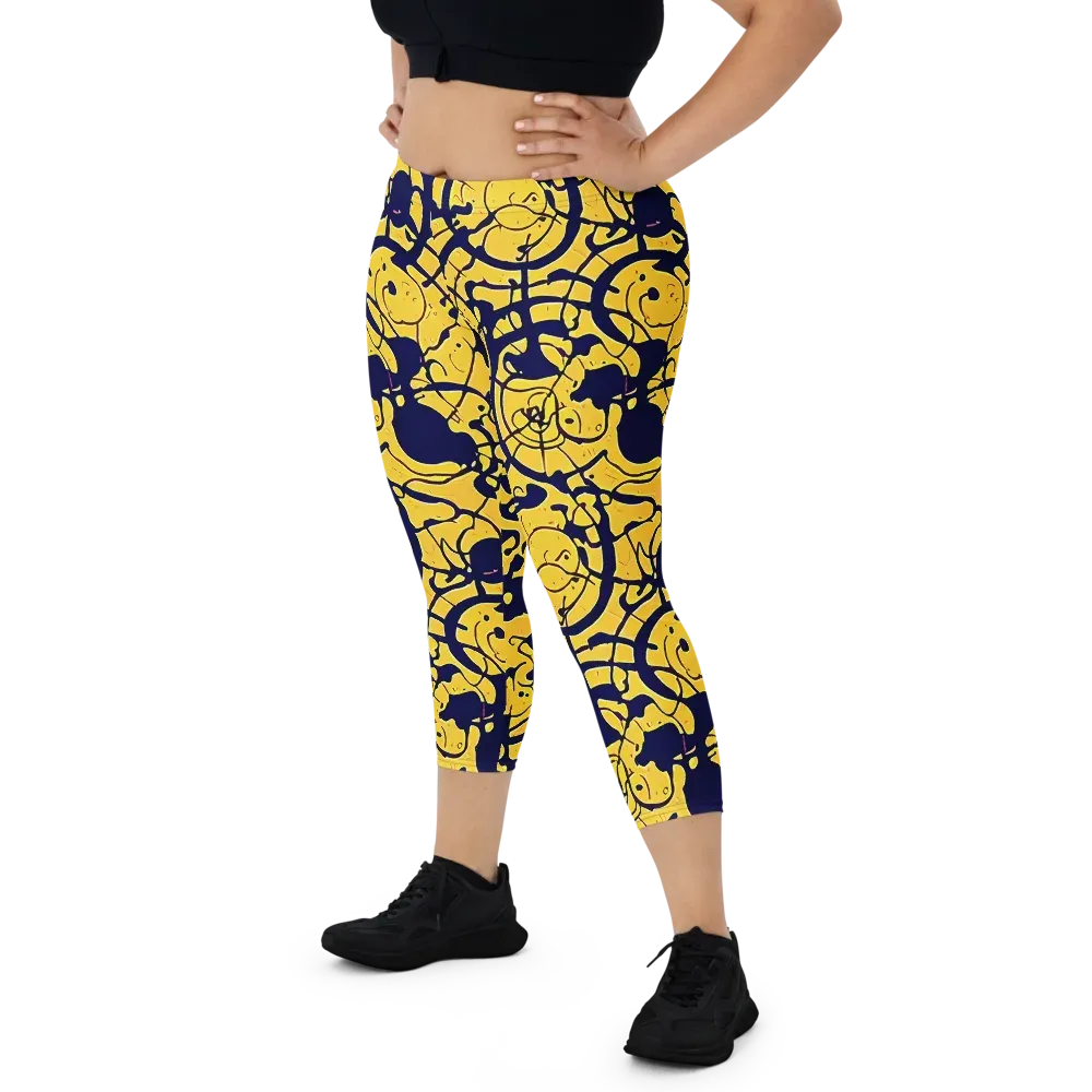 Golden Oddity on Capri Leggings — Front