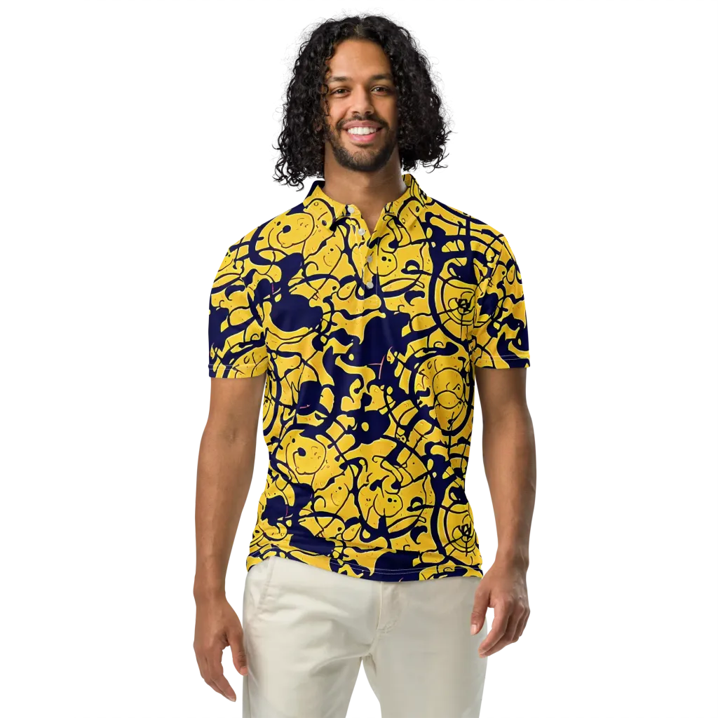 Golden Oddity on Men's Slim Fit Polo Shirt — Front
