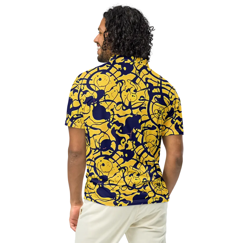 Golden Oddity on Men's Slim Fit Polo Shirt — Back