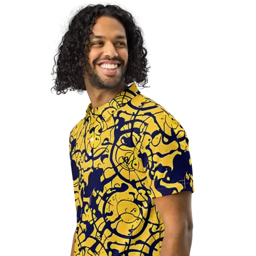 Golden Oddity on a Men's Slim Fit Polo Shirt