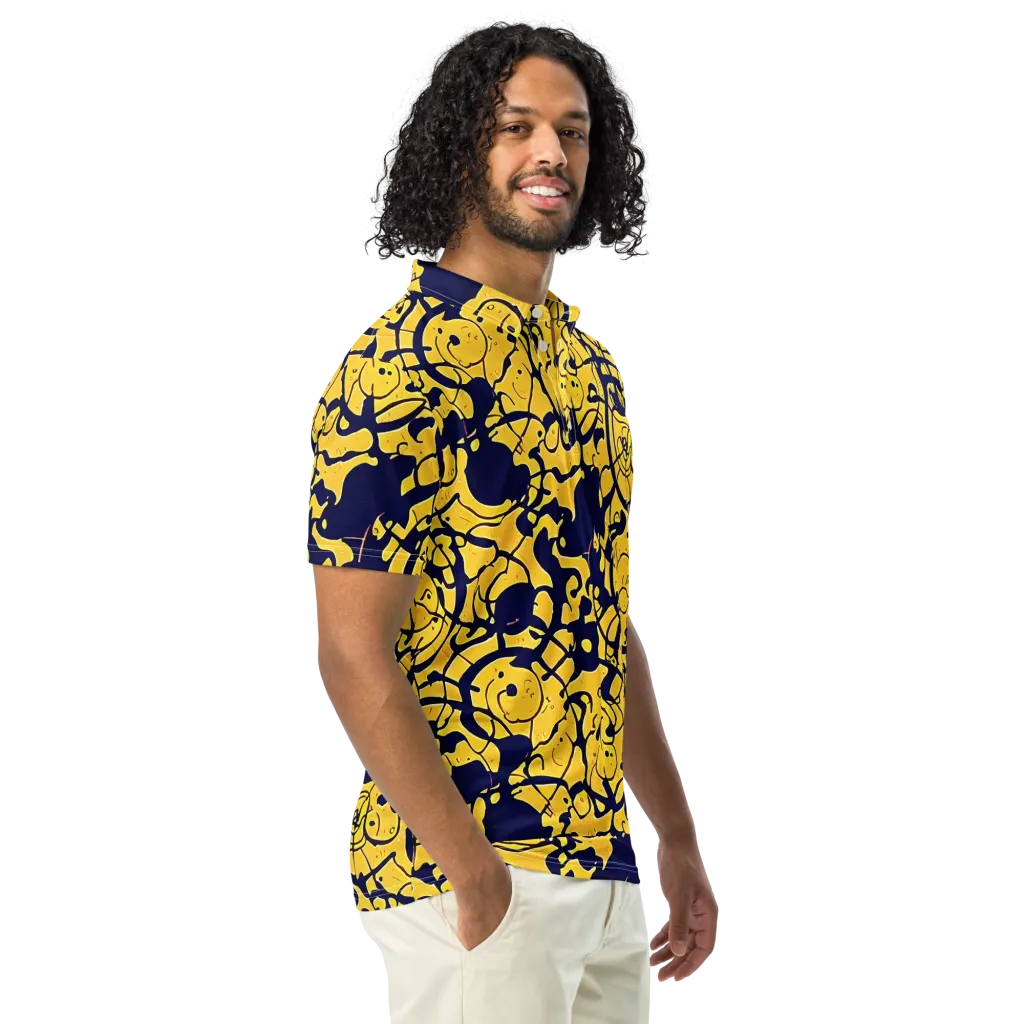 Golden Oddity on Men's Slim Fit Polo Shirt — Right Front