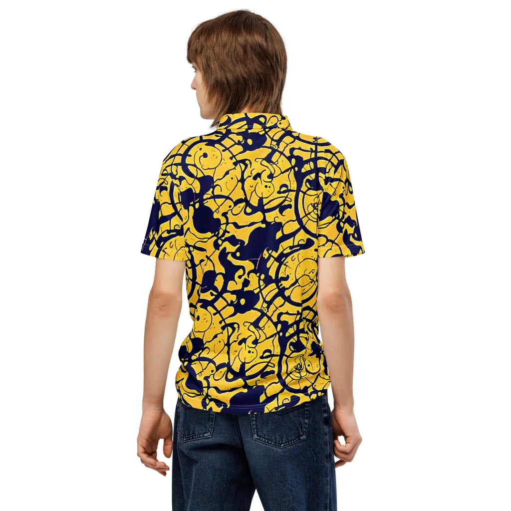 Golden Oddity on Men's Slim Fit Polo Shirt — Back