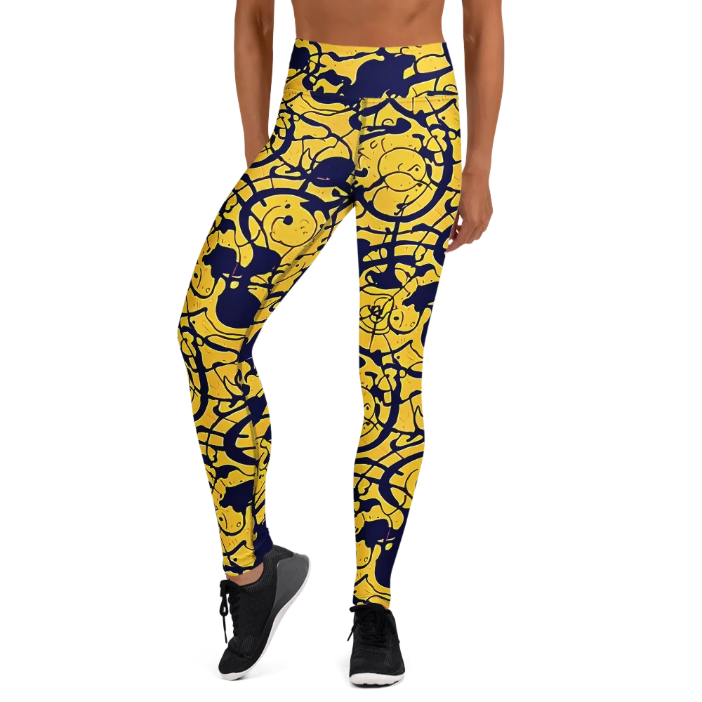 Golden Oddity on Yoga Leggings — Front