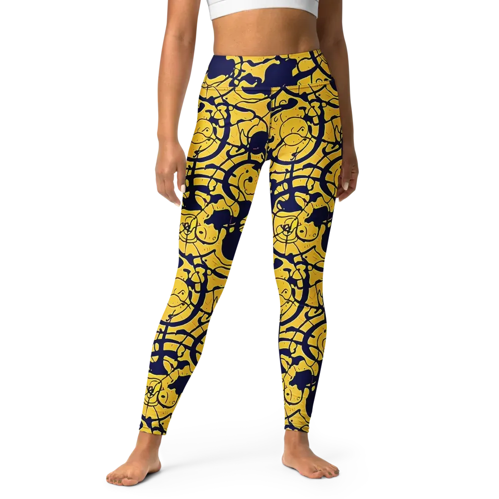 Golden Oddity on Yoga Leggings — Front