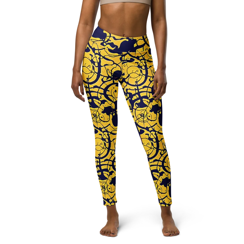 Golden Oddity on Yoga Leggings — Front
