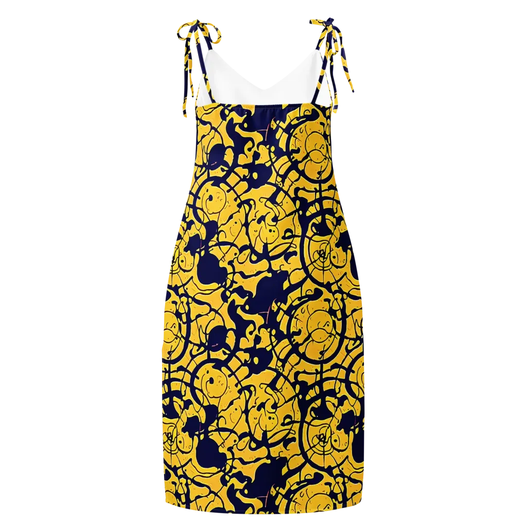 Golden Oddity on Slip Dress — Back