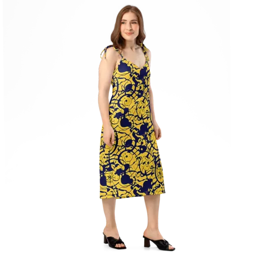 Golden Oddity on a Slip Dress