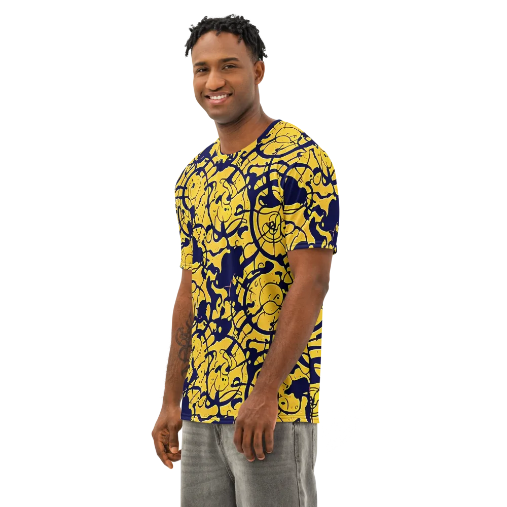 Golden Oddity on Men's Cotton Crew Neck T-Shirt — Left Front
