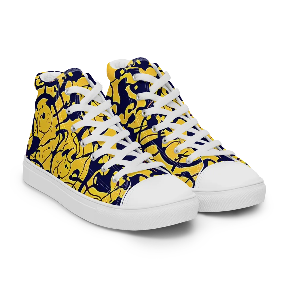 Golden Oddity on Men's High Top Canvas Shoes — Right Front