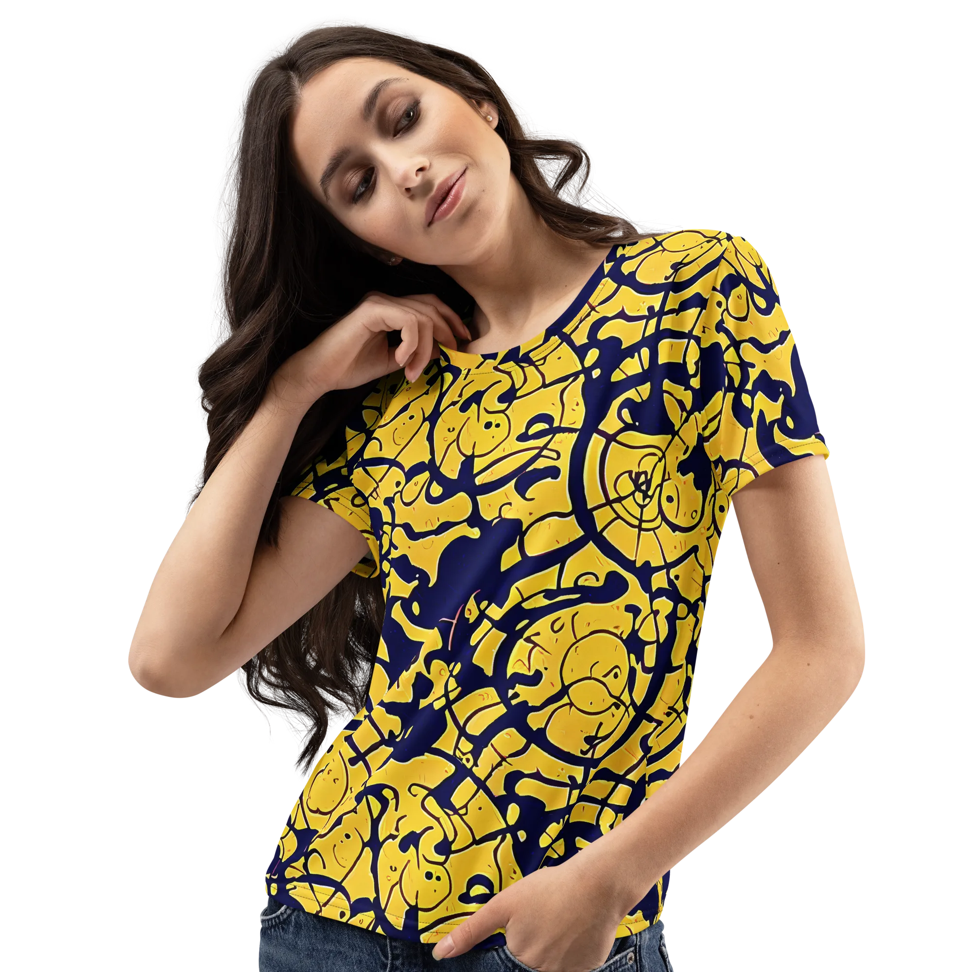 Golden Oddity on Women's Crew Neck T-Shirt — Left Front