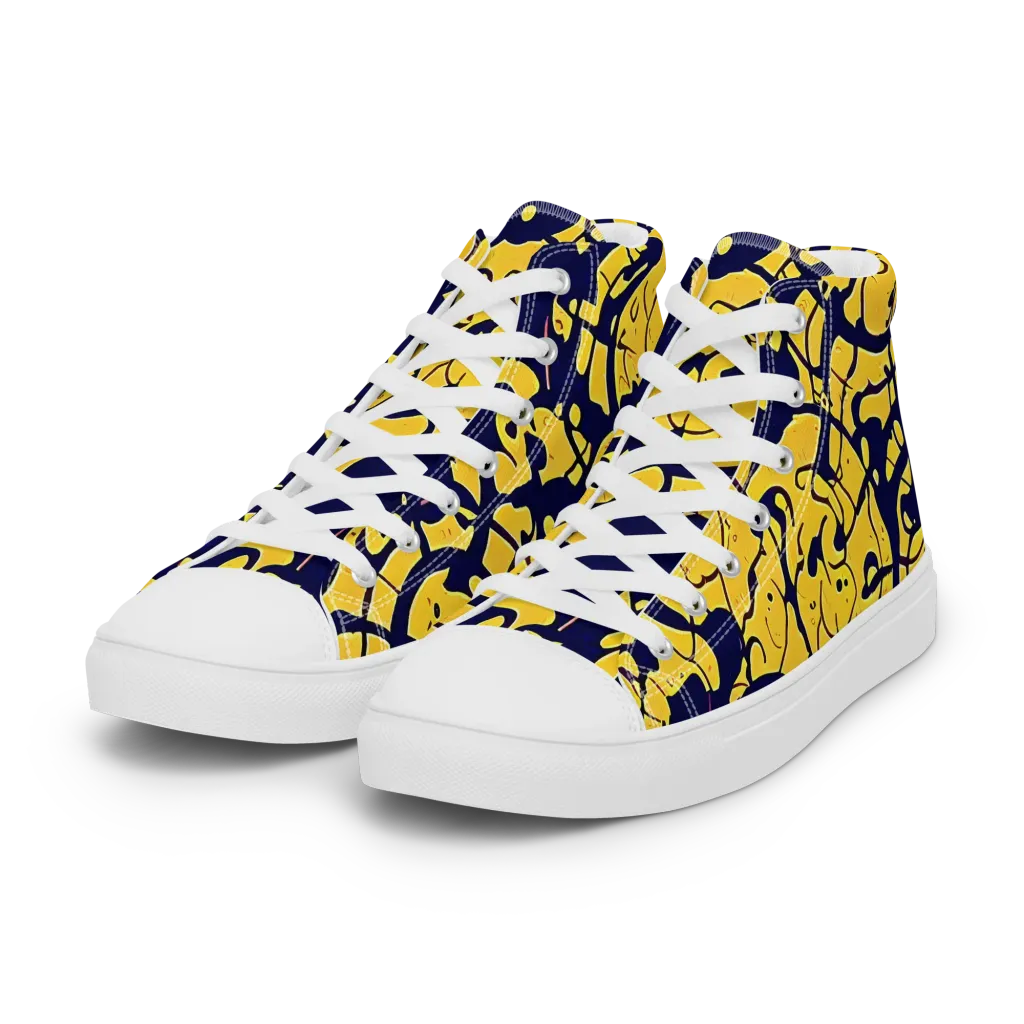 Golden Oddity on Women's High Top Canvas Shoes — Left Front