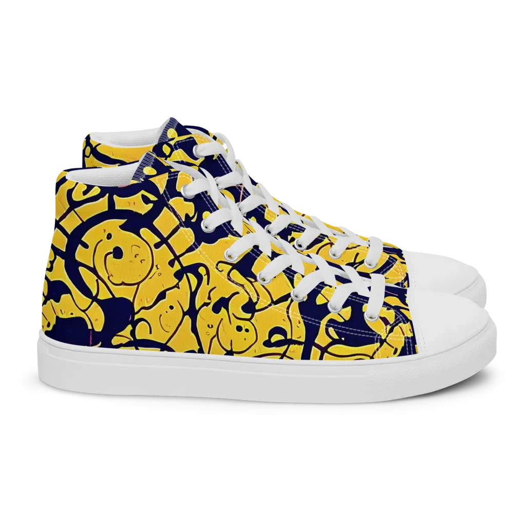 Golden Oddity on Women's High Top Canvas Shoes — Right