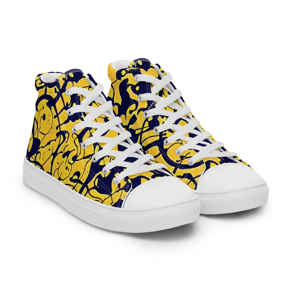 Golden Oddity on Women's High Top Canvas Shoes — Right Front