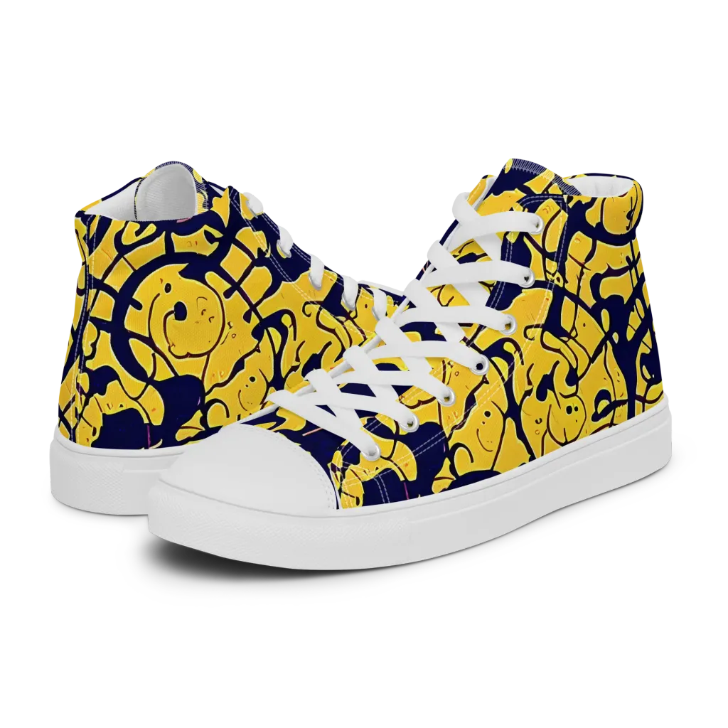 Golden Oddity on Women's High Top Canvas Shoes — Left