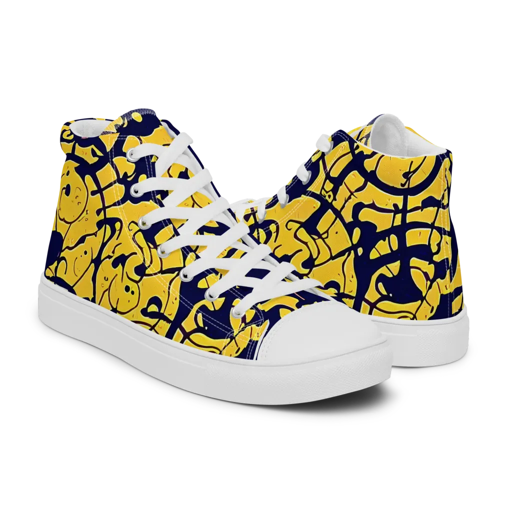 Golden Oddity on Women's High Top Canvas Shoes — Right