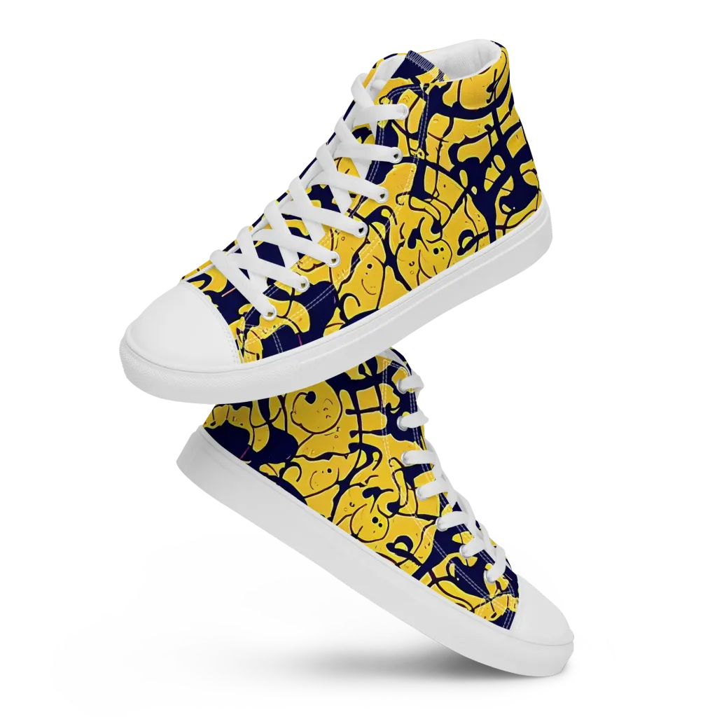 Golden Oddity on Women's High Top Canvas Shoes — Front
