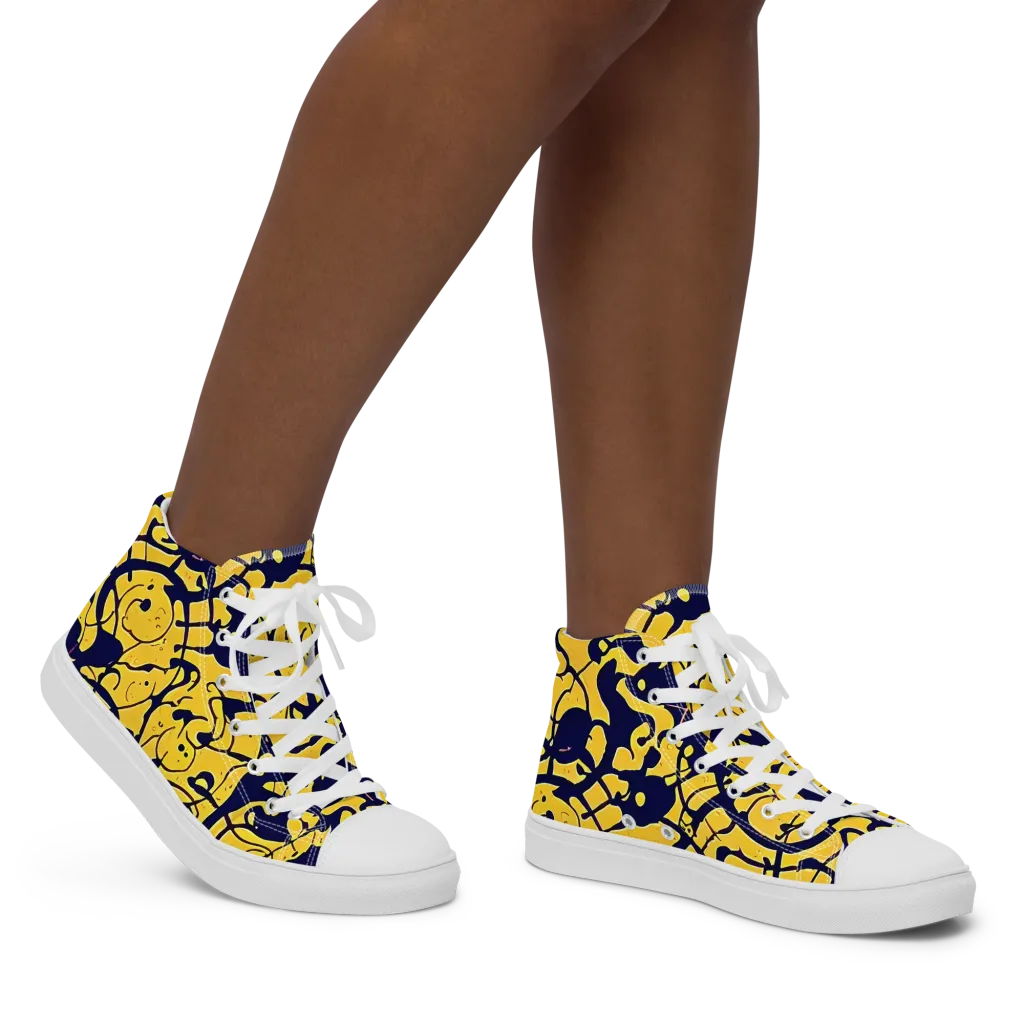 Golden Oddity on Women's High Top Canvas Shoes — Right