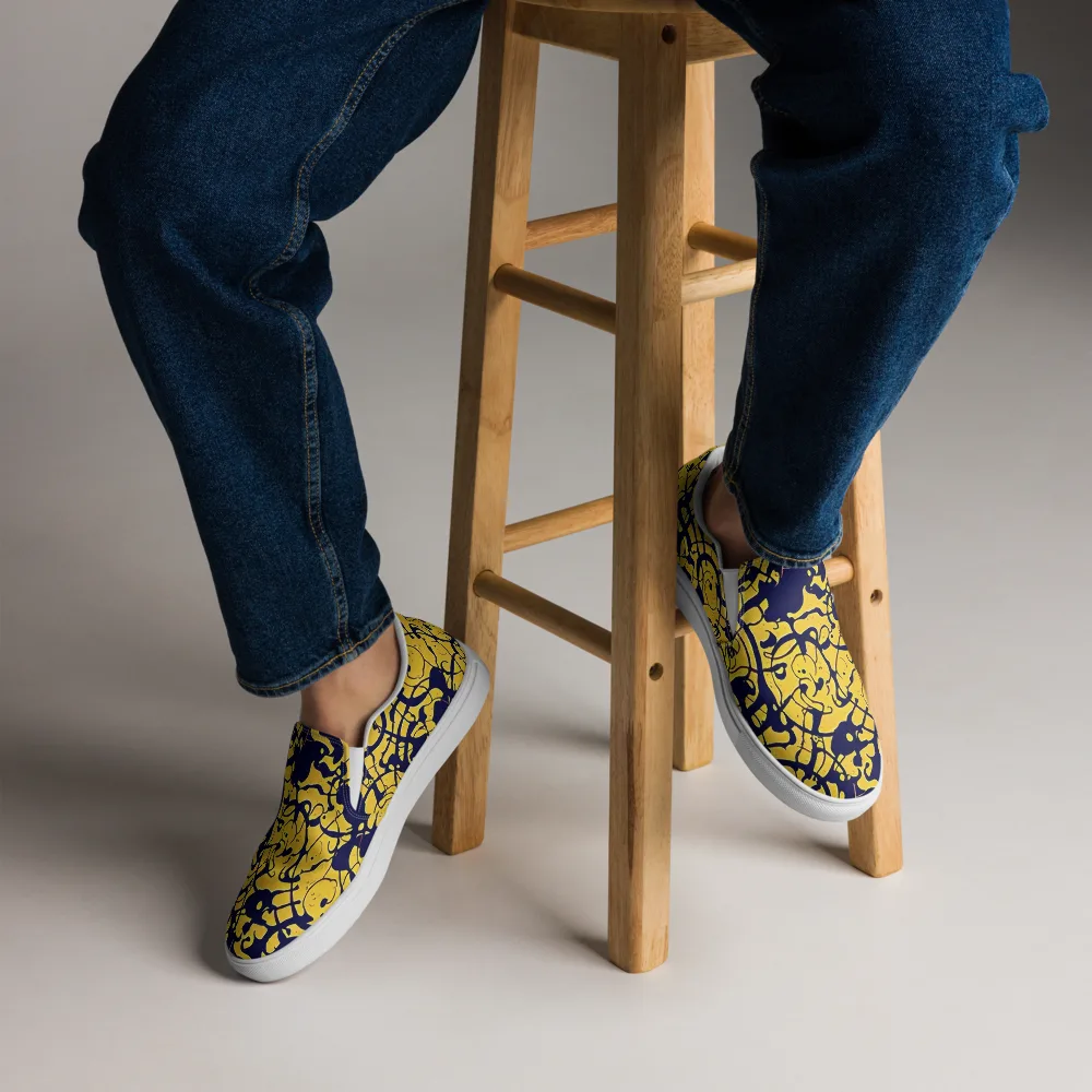 Golden Oddity on Men's Slip-On Canvas Shoes — Front