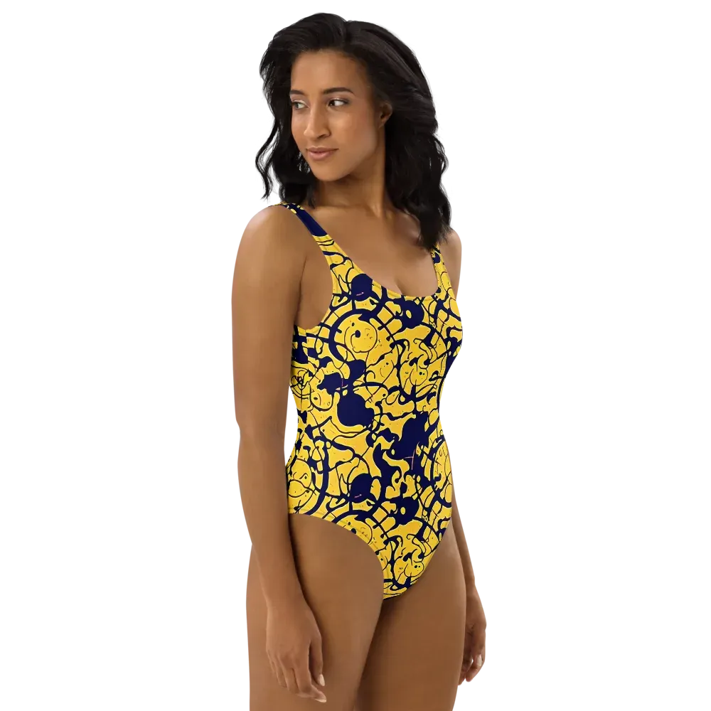 Golden Oddity on One-Piece Swimsuit — Right