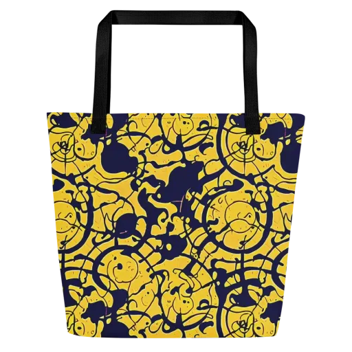 Golden Oddity on a Large Tote Bag W/ Pocket