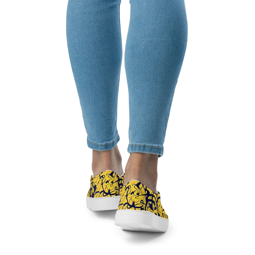 Golden Oddity on Women's Slip-On Canvas Shoes — Back