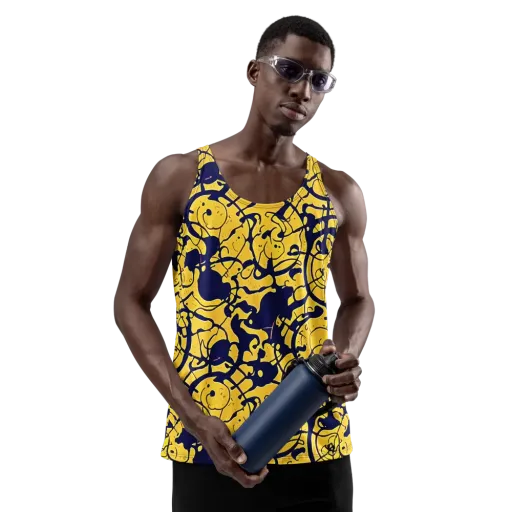Golden Oddity on a Men's Tank Top