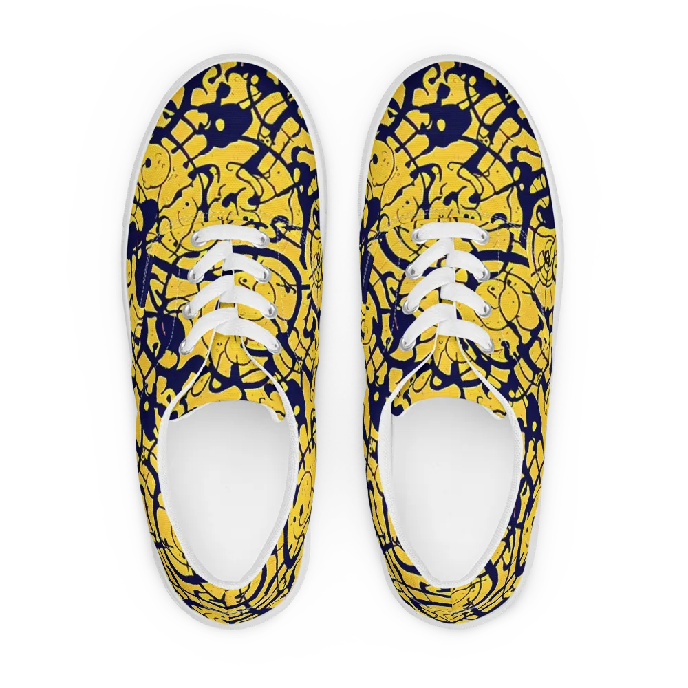 Golden Oddity on Men's Lace-Up Canvas Shoes — Front