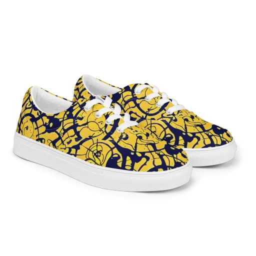 Golden Oddity on a Men's Lace-Up Canvas Shoes