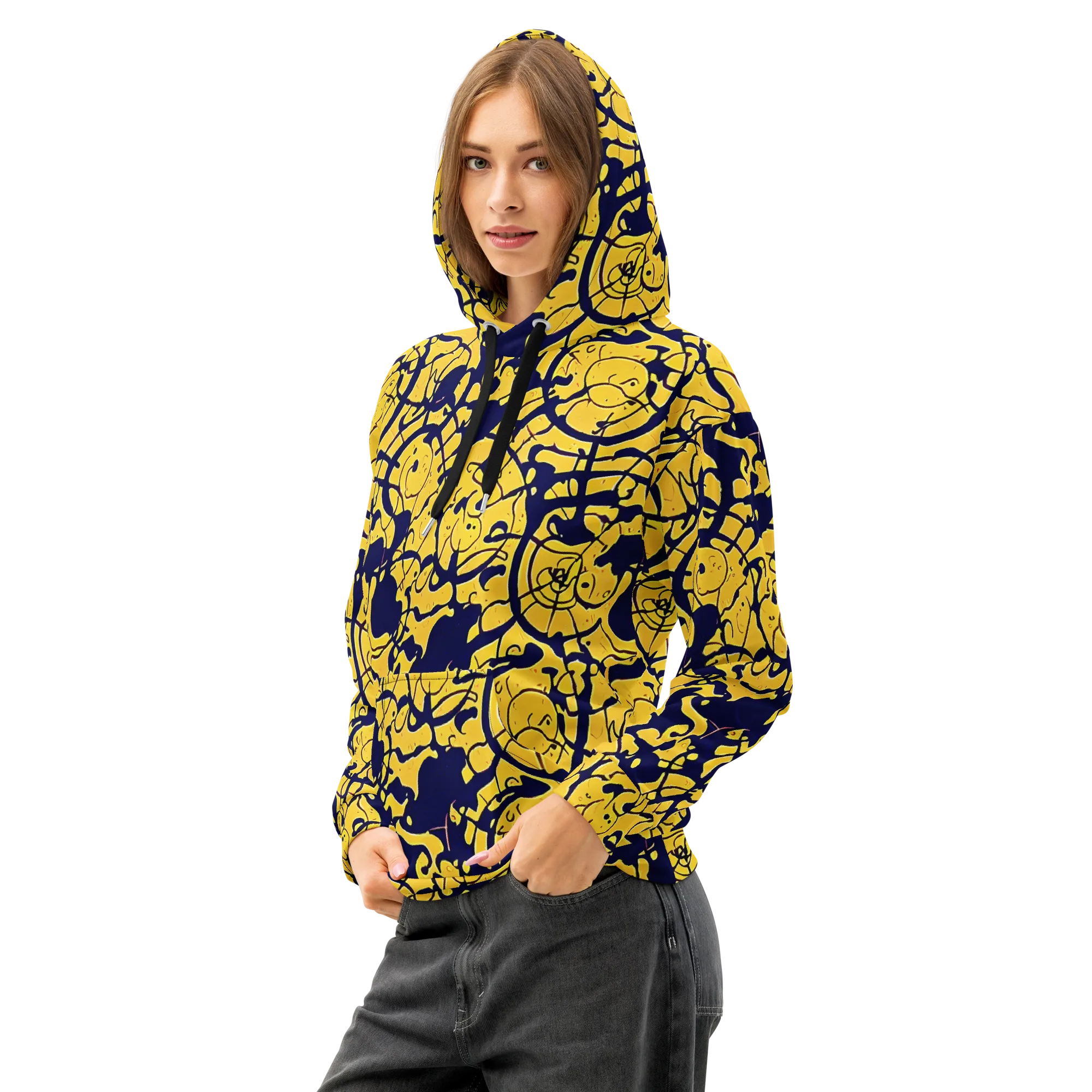 Golden Oddity on Cotton Hoodie — Left Front