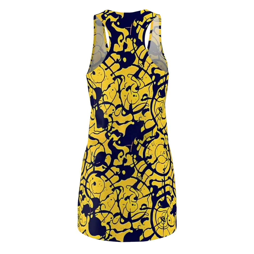 Golden Oddity on Racerback Dress — Back