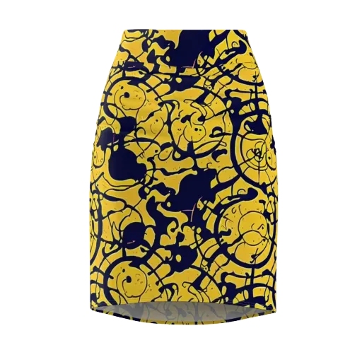 Golden Oddity on a Pencil Skirt