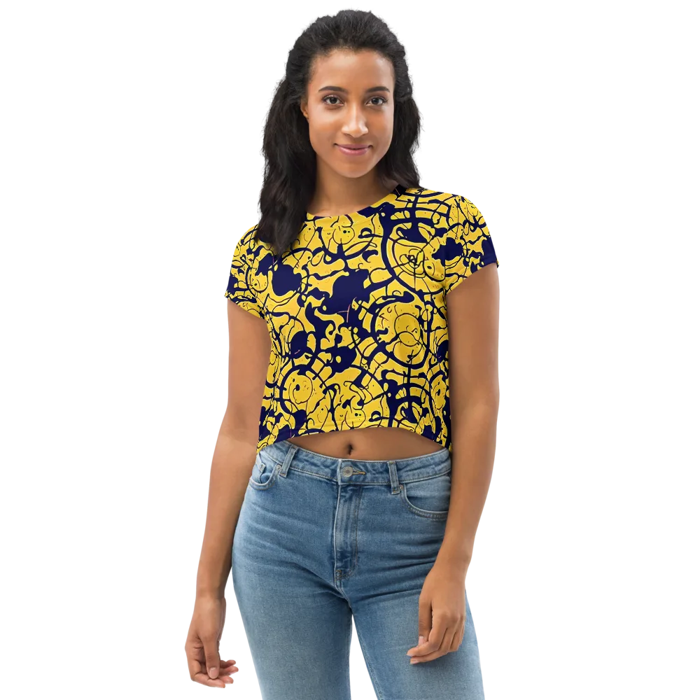 Golden Oddity on Crop Tee — Front