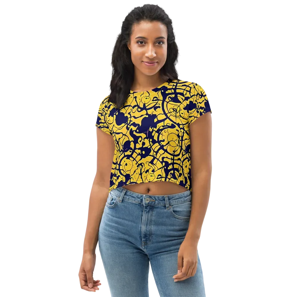 Golden Oddity on Crop Tee — Front