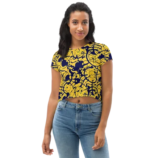 Golden Oddity on a Crop Tee