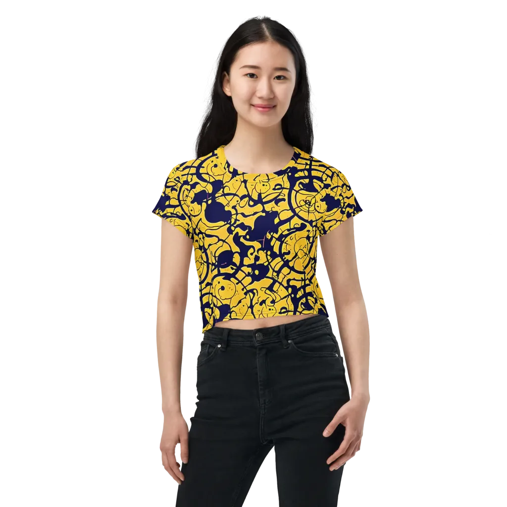 Golden Oddity on Crop Tee — Front