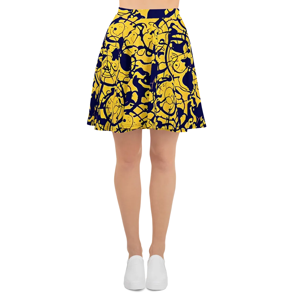 Golden Oddity on Skater Skirt — Front