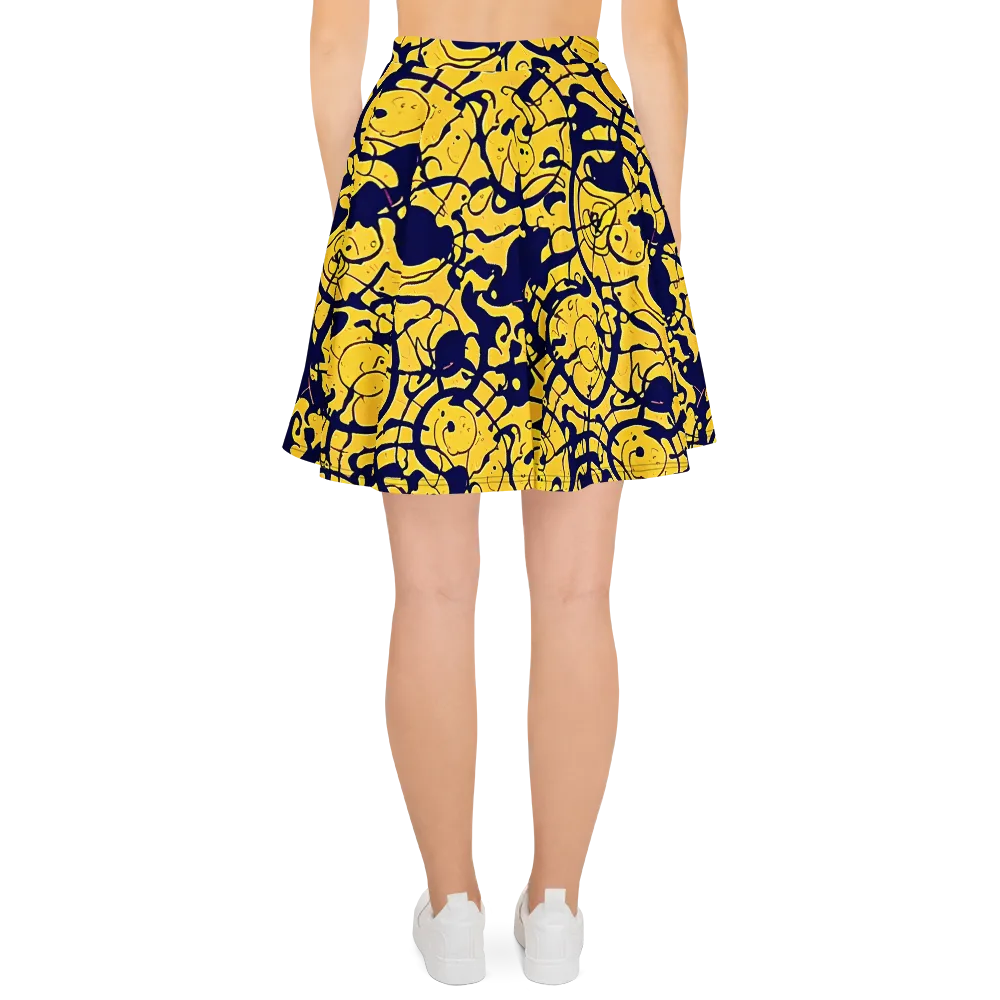 Golden Oddity on Skater Skirt — Back
