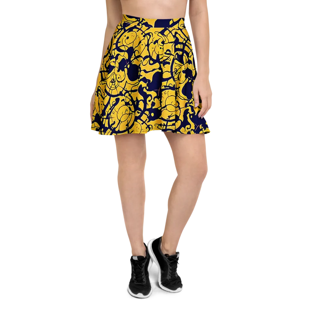 Golden Oddity on Skater Skirt — Front