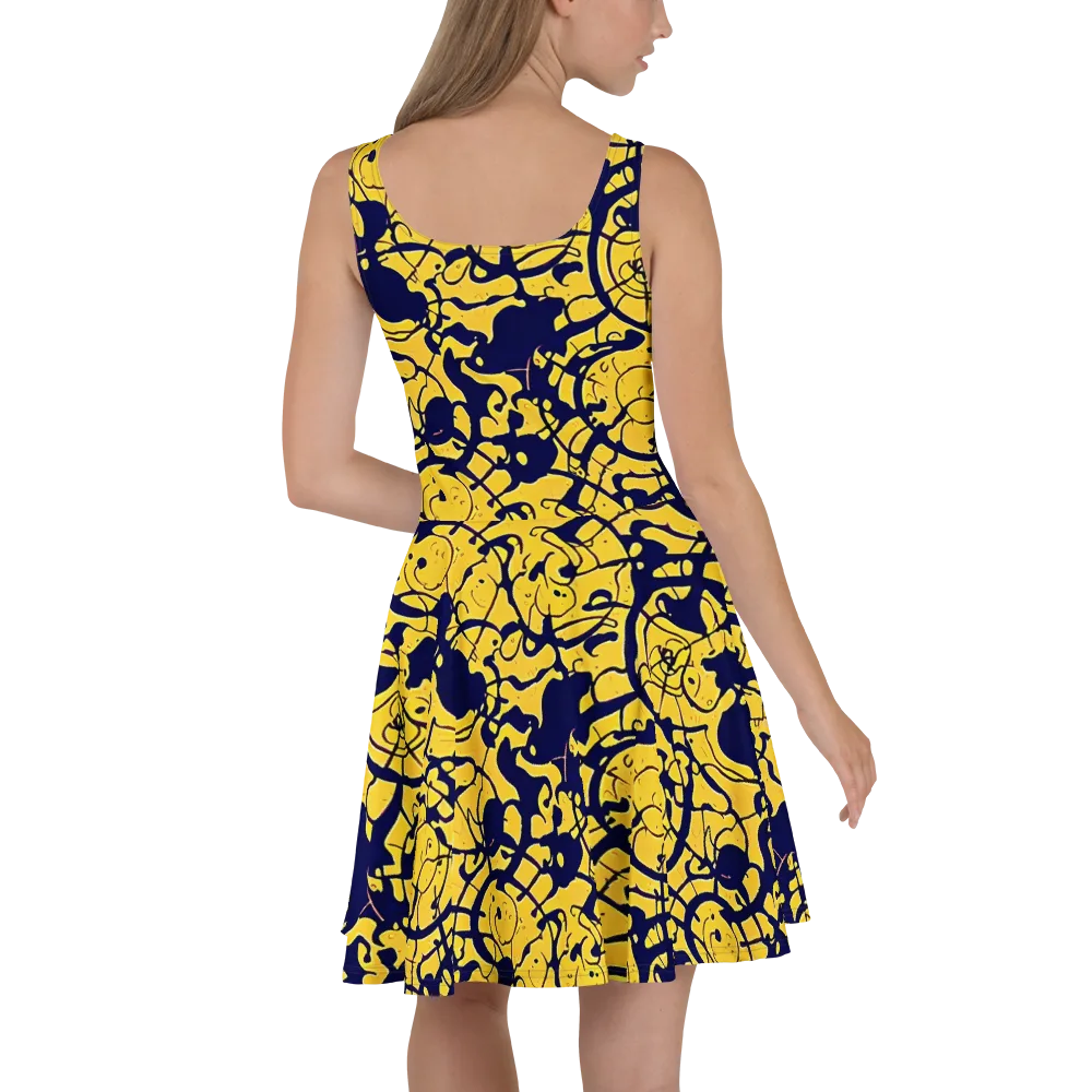 Golden Oddity on Skater Dress — Back