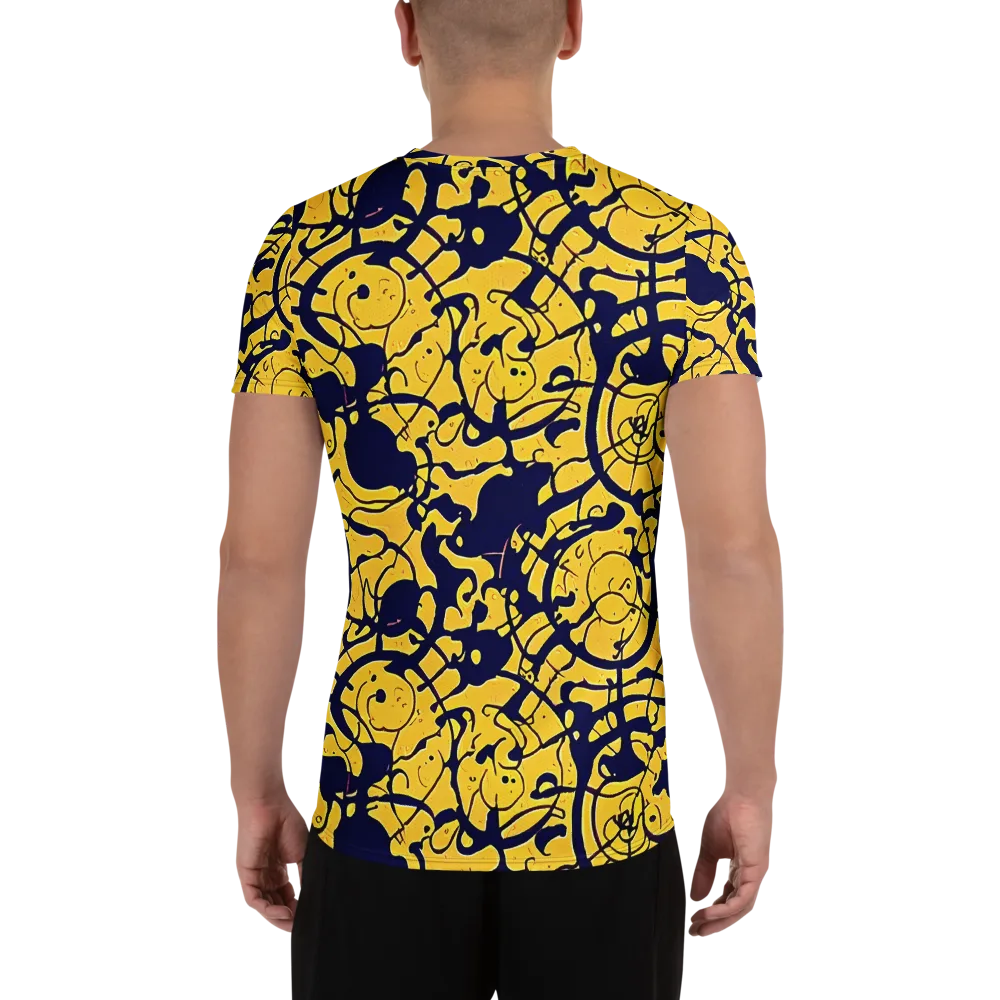Golden Oddity on Men's Athletic T-Shirt — Back