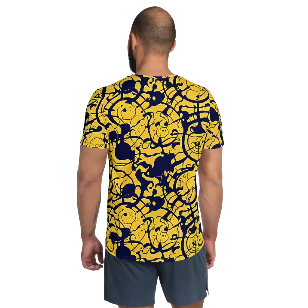 Golden Oddity on Men's Athletic T-Shirt — Back