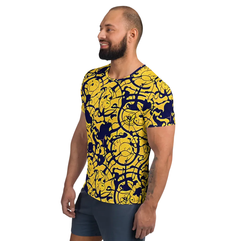 Golden Oddity on Men's Athletic T-Shirt — Left