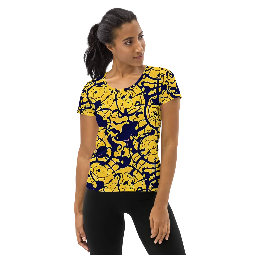 Golden Oddity on Women's Athletic T-Shirt — Front