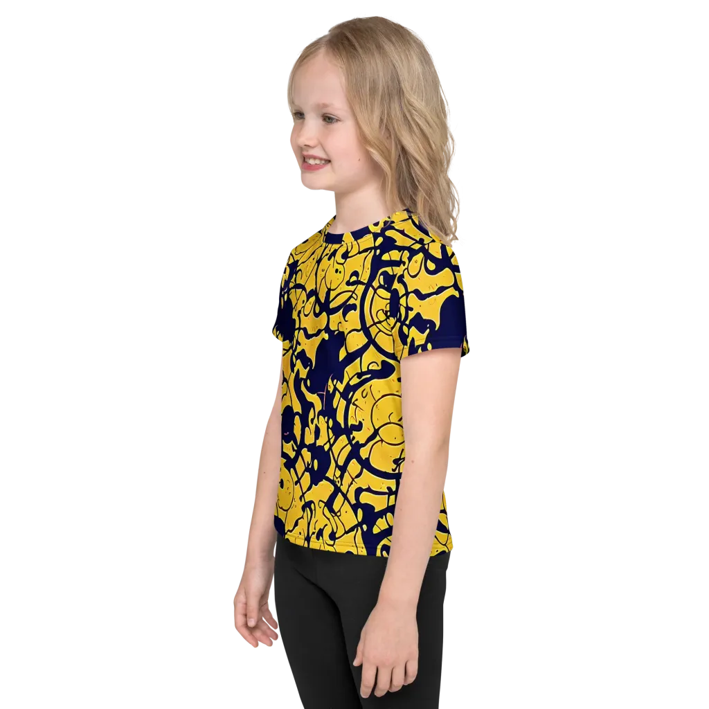 Golden Oddity on Kids Crew Neck T-Shirt — Left
