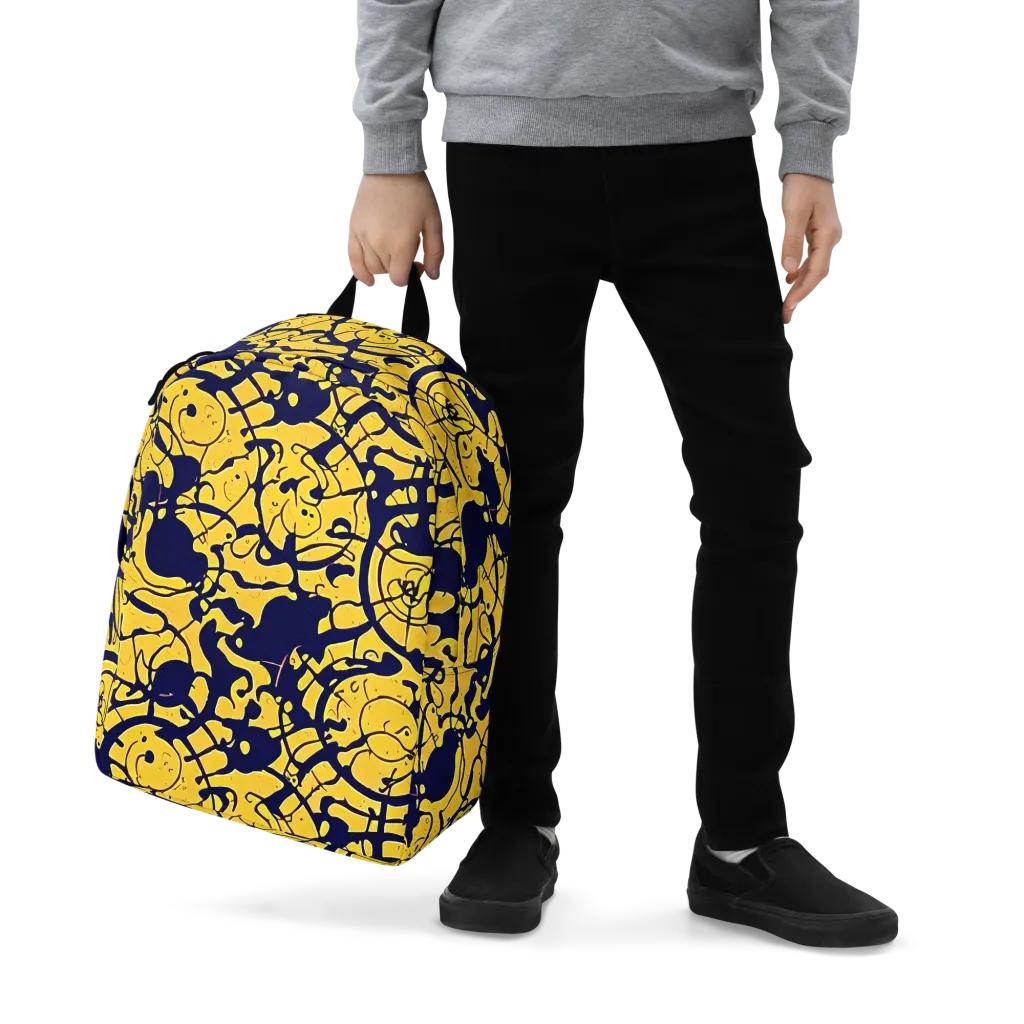 Golden Oddity on Minimalist Backpack — Zoomed-in