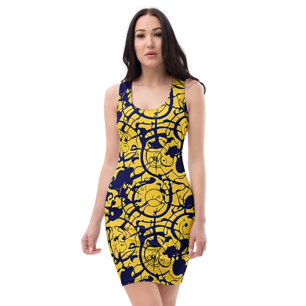 Golden Oddity on Bodycon Dress — Front