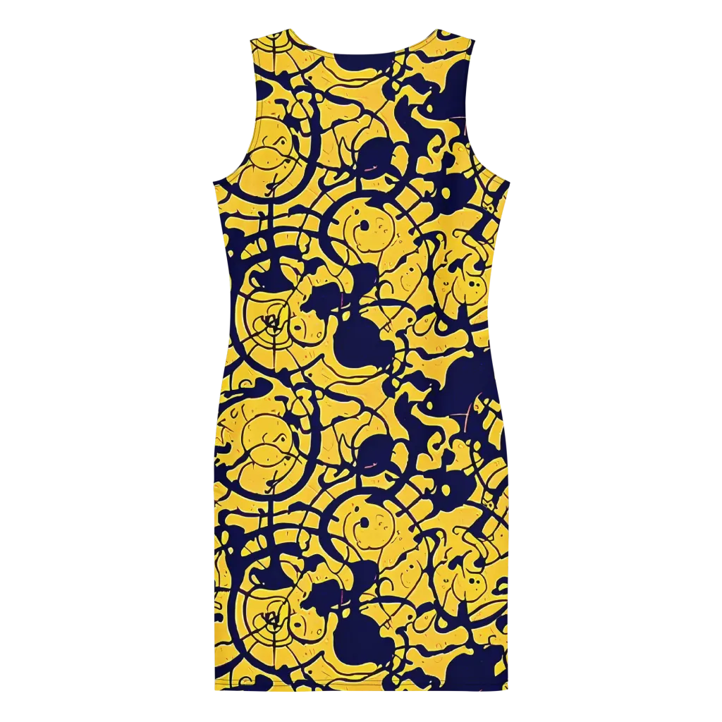 Golden Oddity on Bodycon Dress — Back