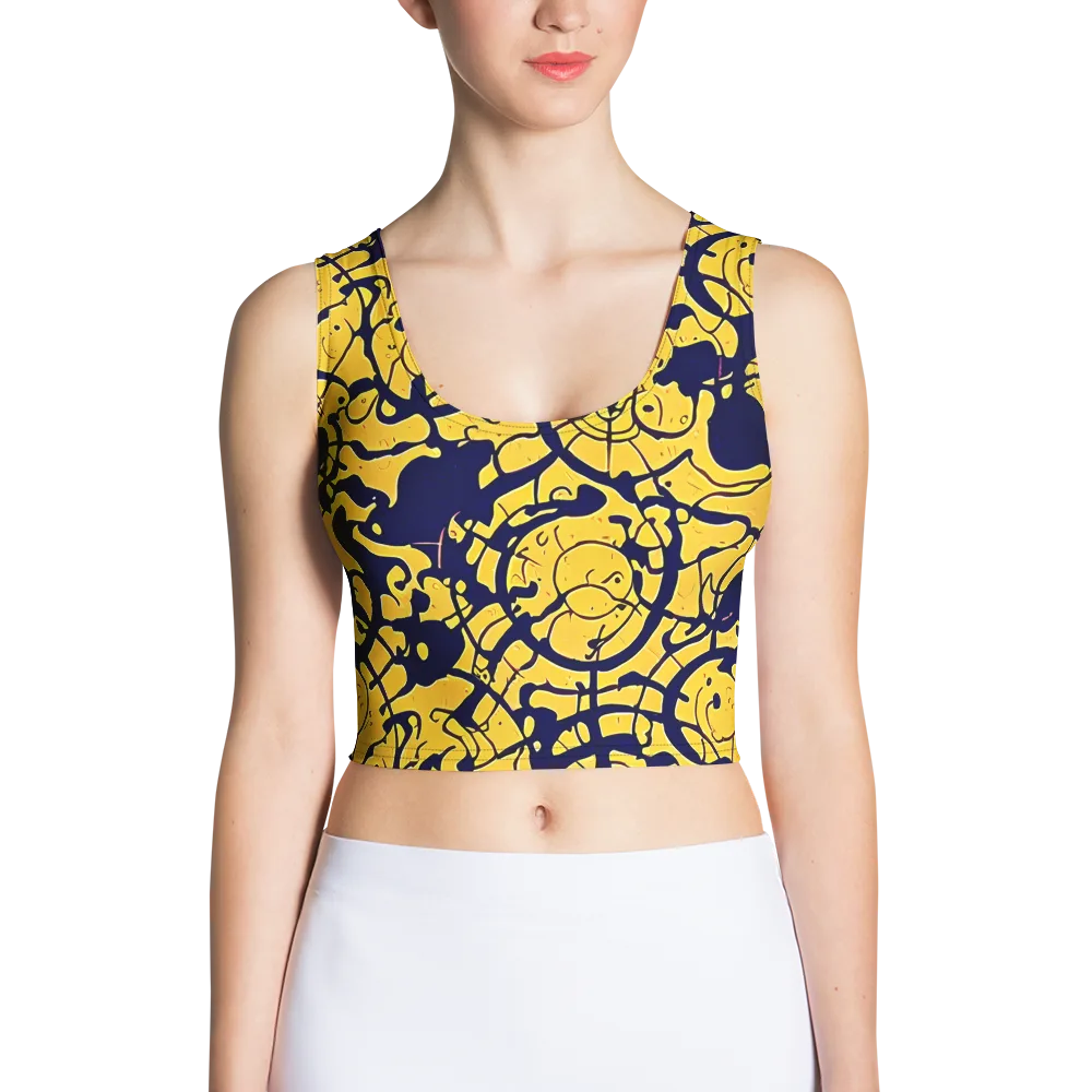 Golden Oddity on Crop Top — Front