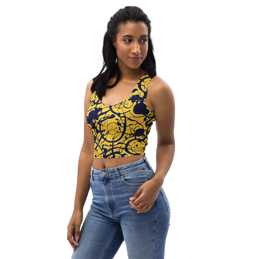 Golden Oddity on Crop Top — Left Front