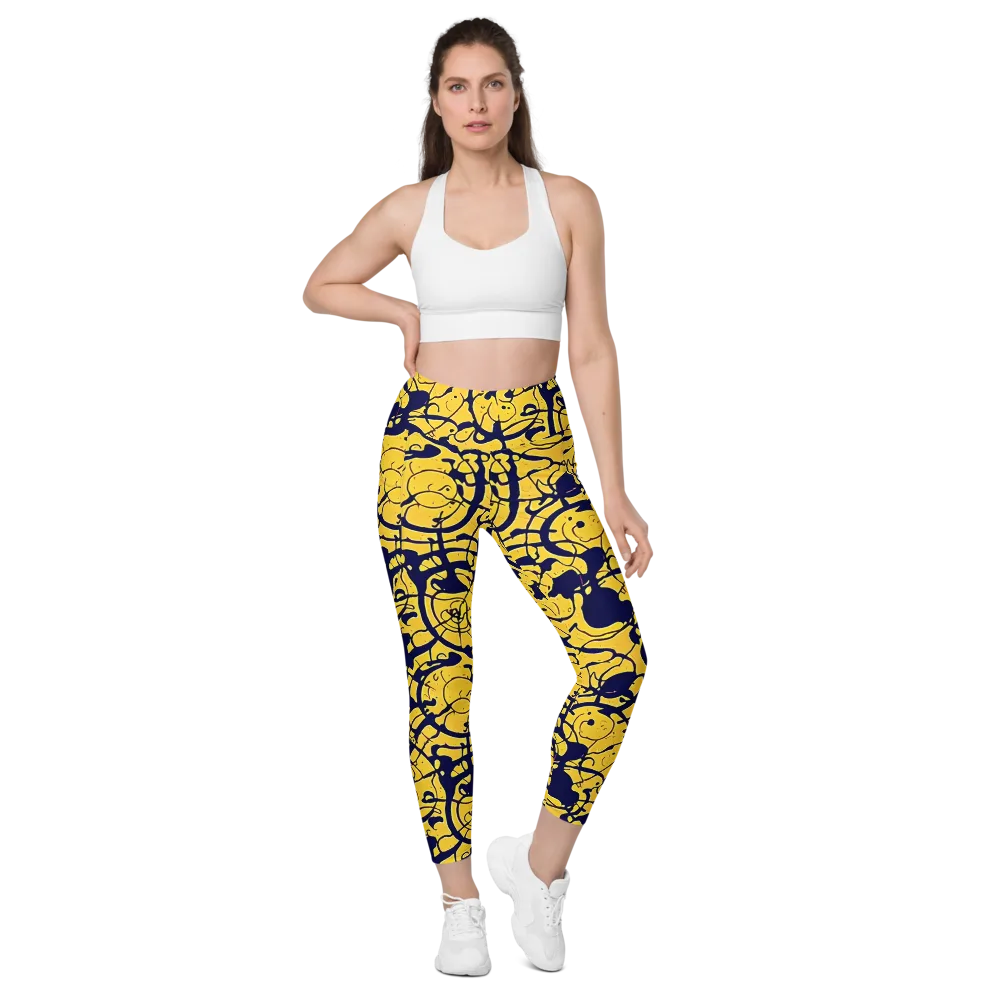 Golden Oddity on Leggings with Pockets — Front